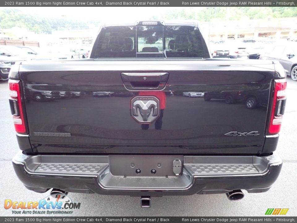 2023 Ram 1500 Big Horn Night Edition Crew Cab 4x4 Diamond Black Crystal Pearl / Black Photo #4