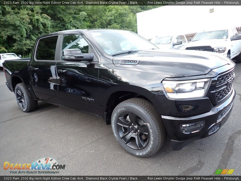 2023 Ram 1500 Big Horn Night Edition Crew Cab 4x4 Diamond Black Crystal Pearl / Black Photo #8