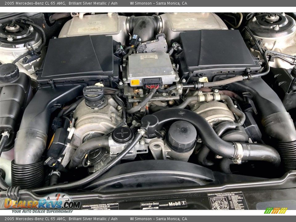2005 Mercedes-Benz CL 65 AMG 6.0L AMG Turbocharged SOHC 36V V12 Engine Photo #31