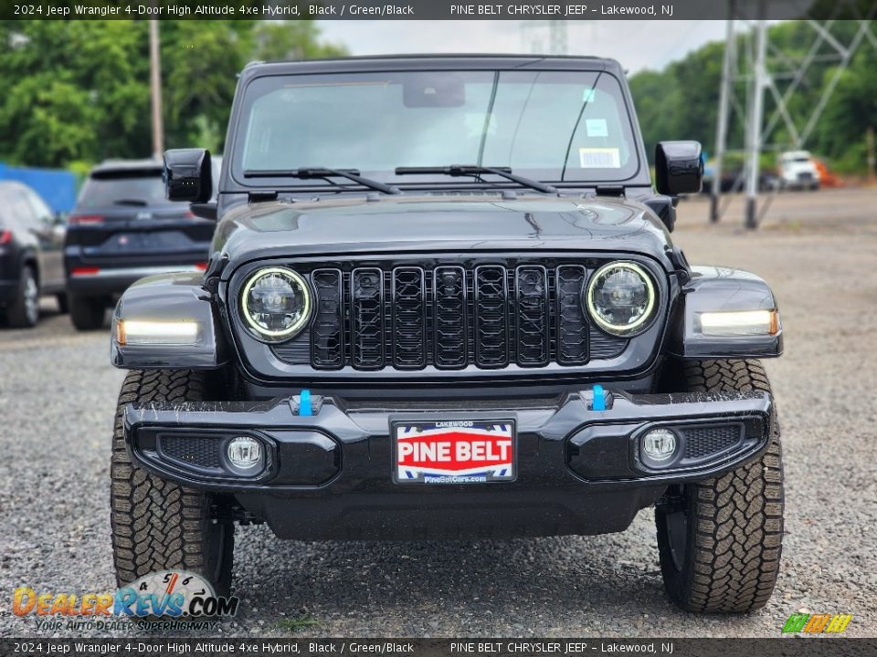 2024 Jeep Wrangler 4-Door High Altitude 4xe Hybrid Black / Green/Black Photo #2