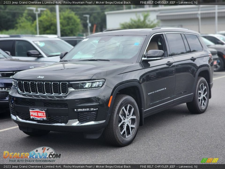 2023 Jeep Grand Cherokee L Limited 4x4 Rocky Mountain Pearl / Wicker Beige/Global Black Photo #1