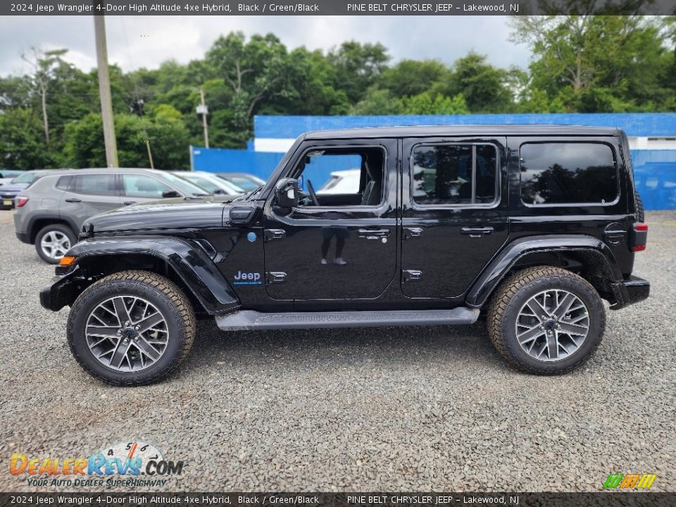 2024 Jeep Wrangler 4-Door High Altitude 4xe Hybrid Black / Green/Black Photo #3