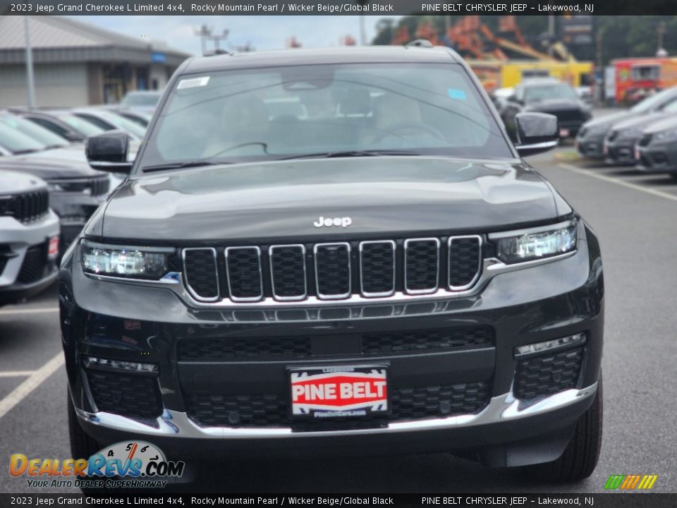 2023 Jeep Grand Cherokee L Limited 4x4 Rocky Mountain Pearl / Wicker Beige/Global Black Photo #2