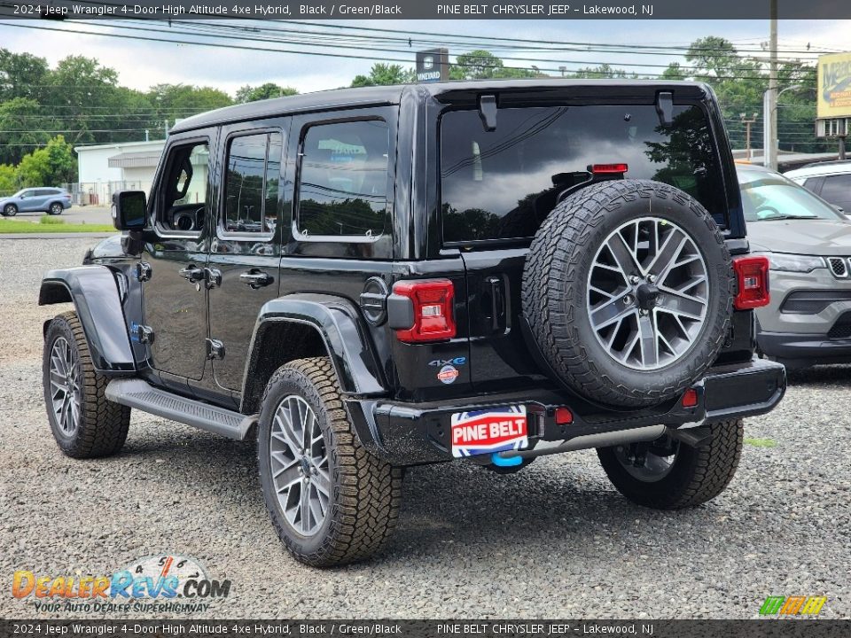 2024 Jeep Wrangler 4-Door High Altitude 4xe Hybrid Black / Green/Black Photo #4