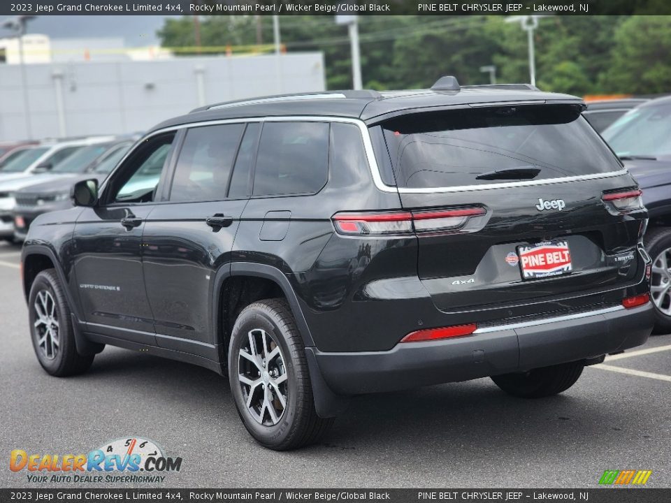 2023 Jeep Grand Cherokee L Limited 4x4 Rocky Mountain Pearl / Wicker Beige/Global Black Photo #4