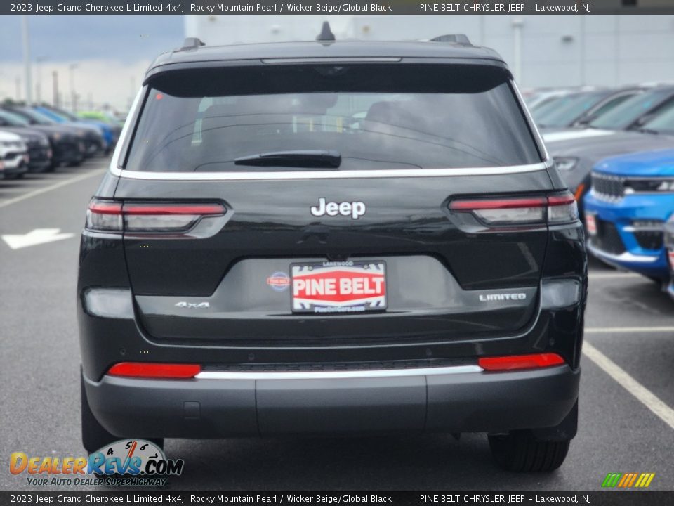 2023 Jeep Grand Cherokee L Limited 4x4 Rocky Mountain Pearl / Wicker Beige/Global Black Photo #6