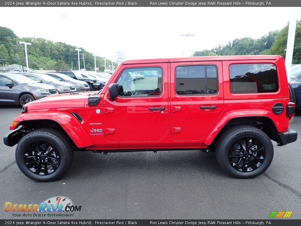 Firecracker Red 2024 Jeep Wrangler 4-Door Sahara 4xe Hybrid Photo #2