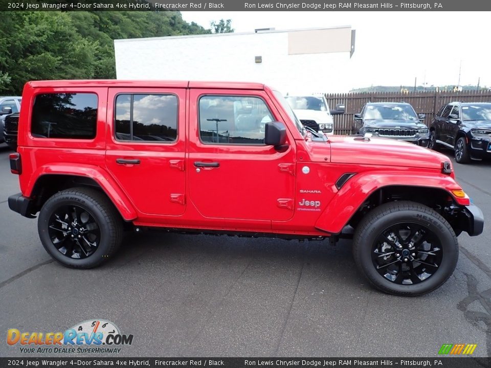 Firecracker Red 2024 Jeep Wrangler 4-Door Sahara 4xe Hybrid Photo #7