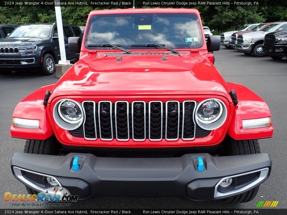 2024 Jeep Wrangler 4-Door Sahara 4xe Hybrid Firecracker Red / Black Photo #9