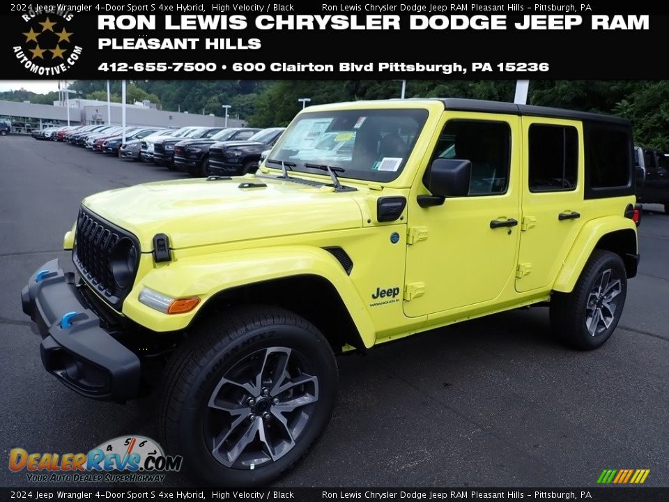 2024 Jeep Wrangler 4-Door Sport S 4xe Hybrid High Velocity / Black Photo #1