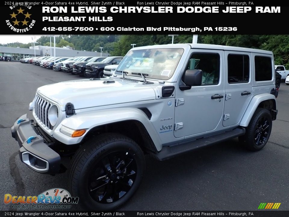 2024 Jeep Wrangler 4-Door Sahara 4xe Hybrid Silver Zynith / Black Photo #1