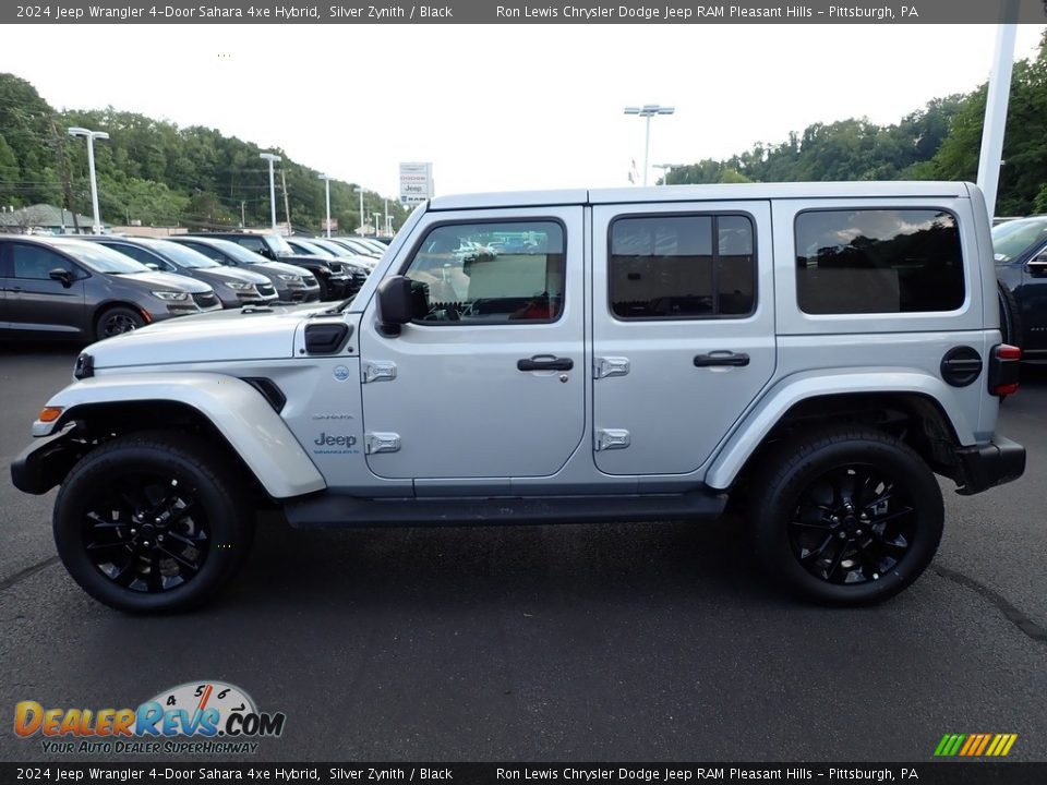 2024 Jeep Wrangler 4-Door Sahara 4xe Hybrid Silver Zynith / Black Photo #2