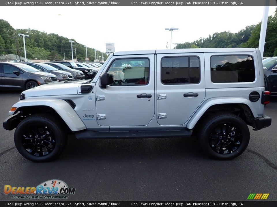 2024 Jeep Wrangler 4-Door Sahara 4xe Hybrid Silver Zynith / Black Photo #2