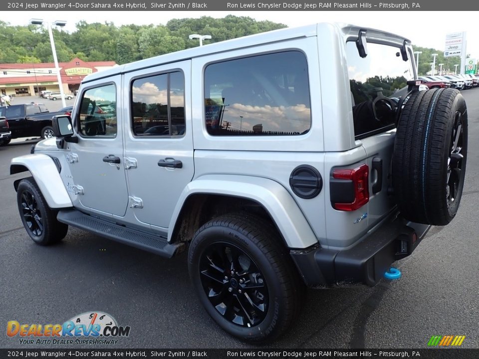 2024 Jeep Wrangler 4-Door Sahara 4xe Hybrid Silver Zynith / Black Photo #3