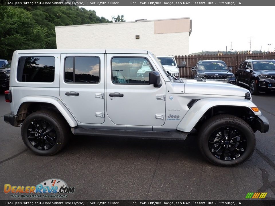 2024 Jeep Wrangler 4-Door Sahara 4xe Hybrid Silver Zynith / Black Photo #7