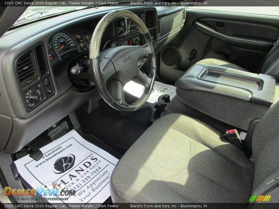 2003 GMC Sierra 1500 Regular Cab Pewter Metallic / Dark Pewter Photo #6