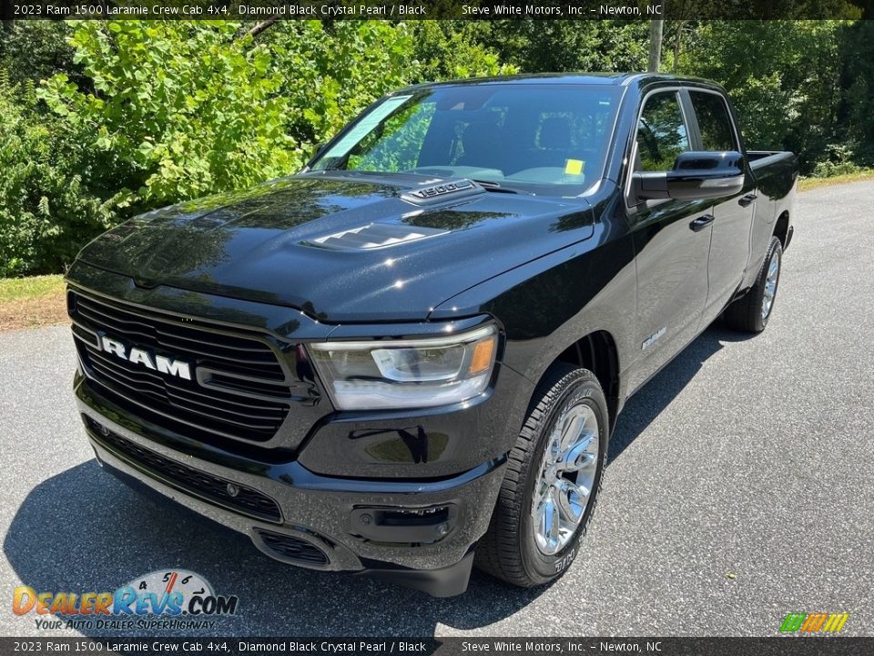 2023 Ram 1500 Laramie Crew Cab 4x4 Diamond Black Crystal Pearl / Black Photo #3