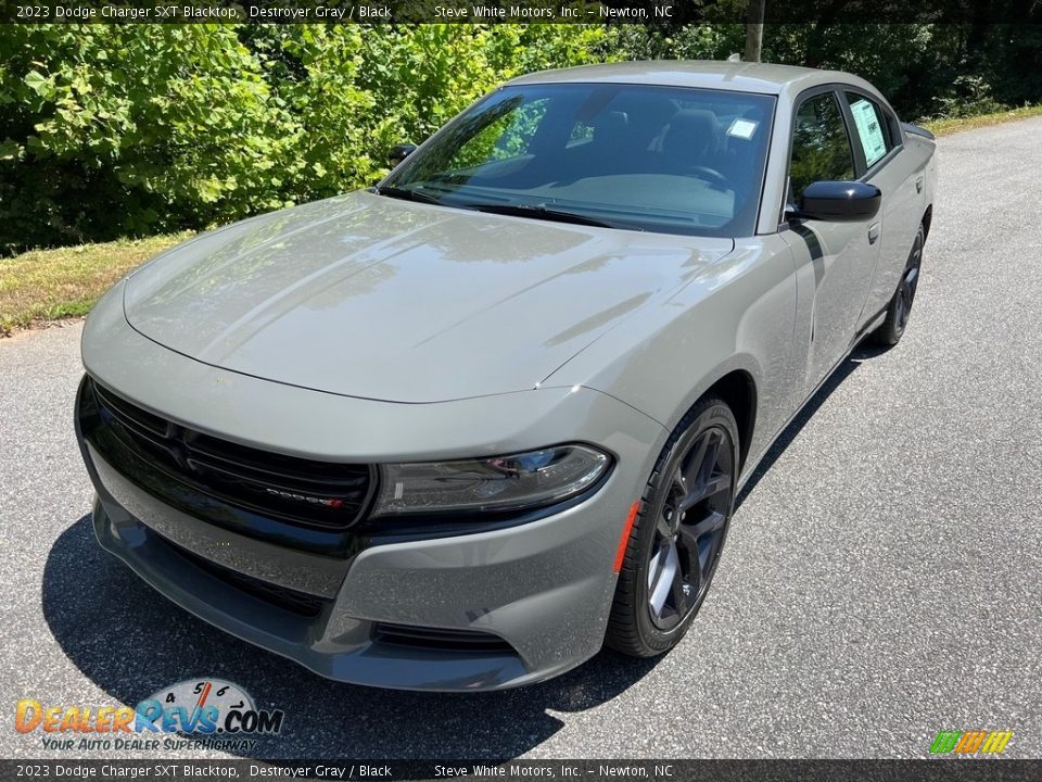 2023 Dodge Charger SXT Blacktop Destroyer Gray / Black Photo #2