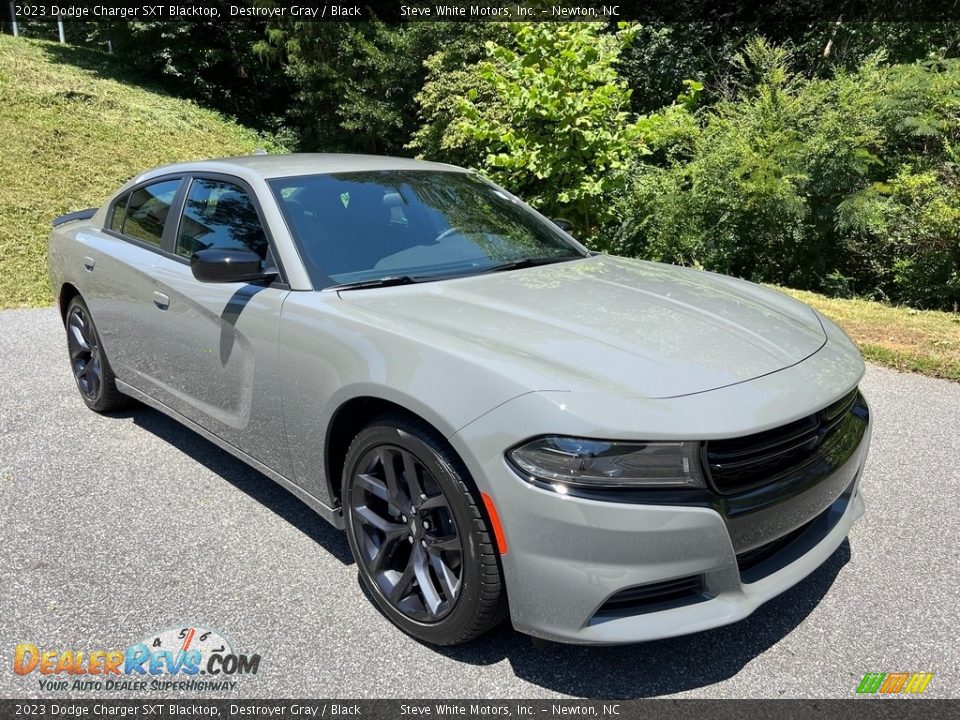 2023 Dodge Charger SXT Blacktop Destroyer Gray / Black Photo #4