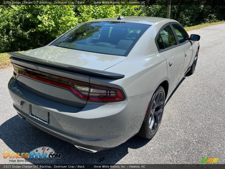 2023 Dodge Charger SXT Blacktop Destroyer Gray / Black Photo #6