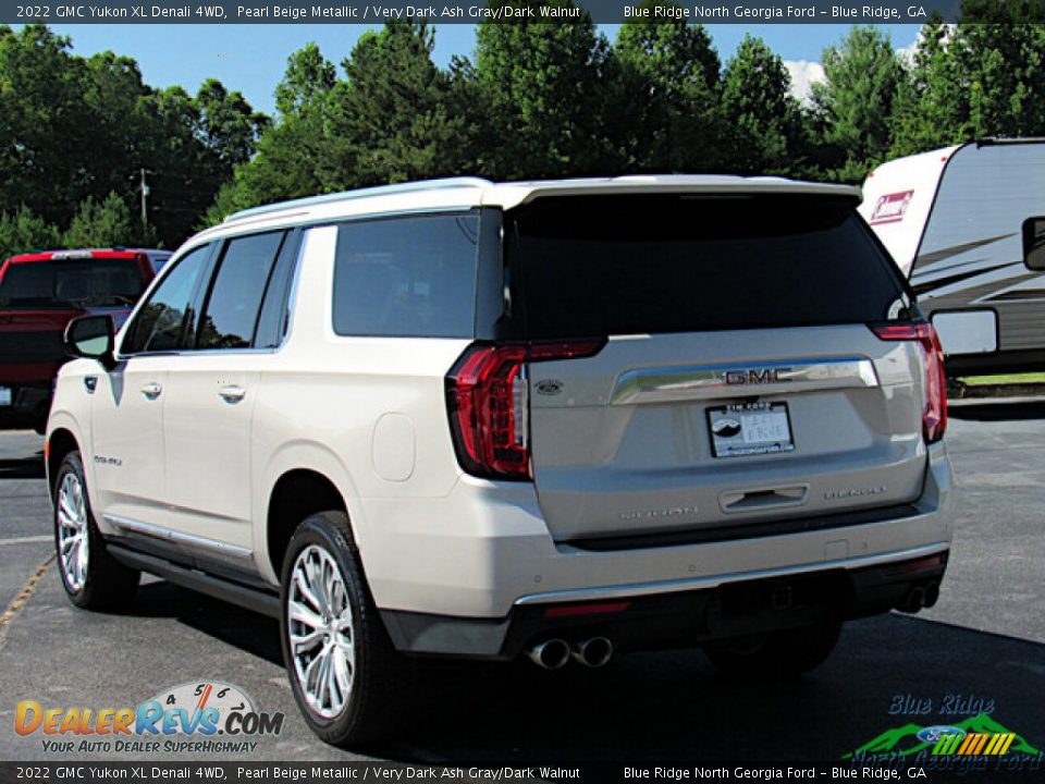 2022 GMC Yukon XL Denali 4WD Pearl Beige Metallic / Very Dark Ash Gray/Dark Walnut Photo #3