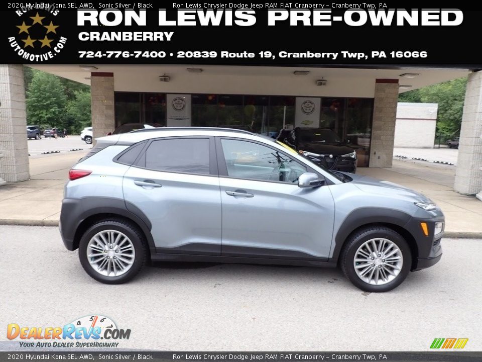 2020 Hyundai Kona SEL AWD Sonic Silver / Black Photo #1