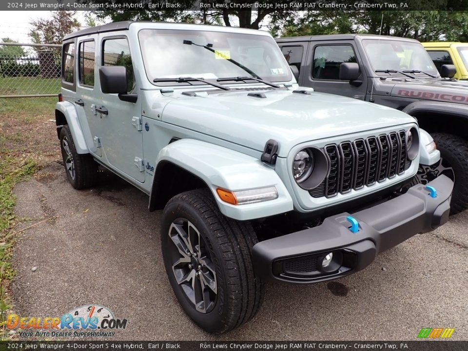 Front 3/4 View of 2024 Jeep Wrangler 4-Door Sport S 4xe Hybrid Photo #3