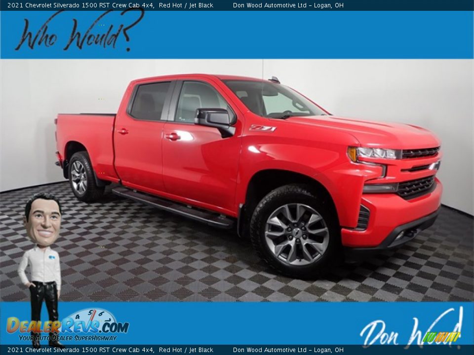 2021 Chevrolet Silverado 1500 RST Crew Cab 4x4 Red Hot / Jet Black Photo #1