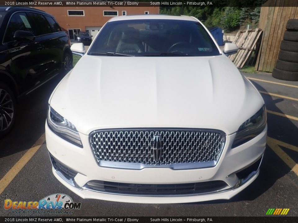 2018 Lincoln MKZ Reserve AWD White Platinum Metallic Tri-Coat / Ebony Photo #3