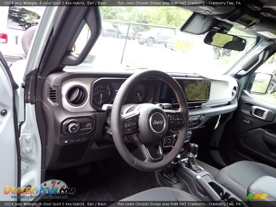 Dashboard of 2024 Jeep Wrangler 4-Door Sport S 4xe Hybrid Photo #13