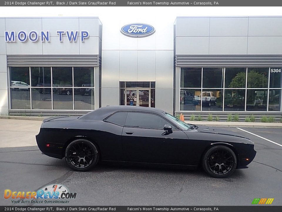 2014 Dodge Challenger R/T Black / Dark Slate Gray/Radar Red Photo #1