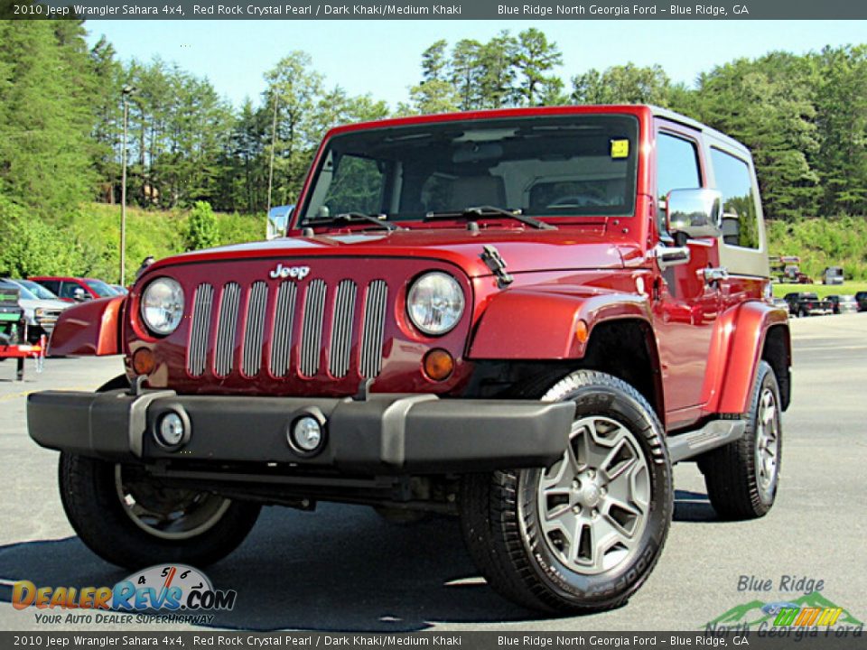 2010 Jeep Wrangler Sahara 4x4 Red Rock Crystal Pearl / Dark Khaki/Medium Khaki Photo #1