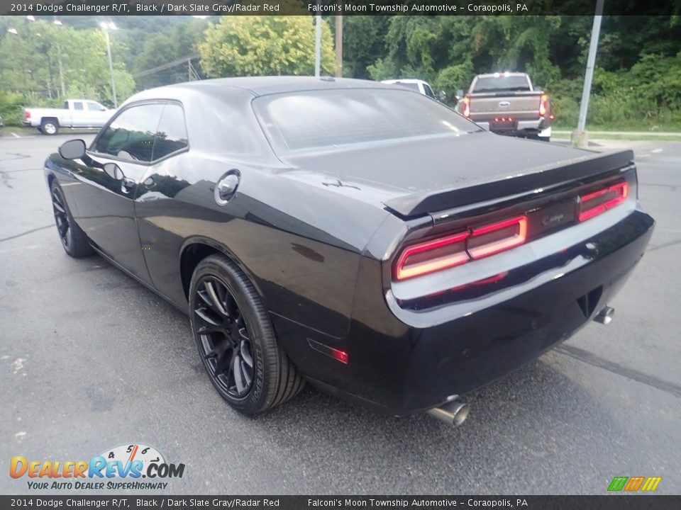 2014 Dodge Challenger R/T Black / Dark Slate Gray/Radar Red Photo #6