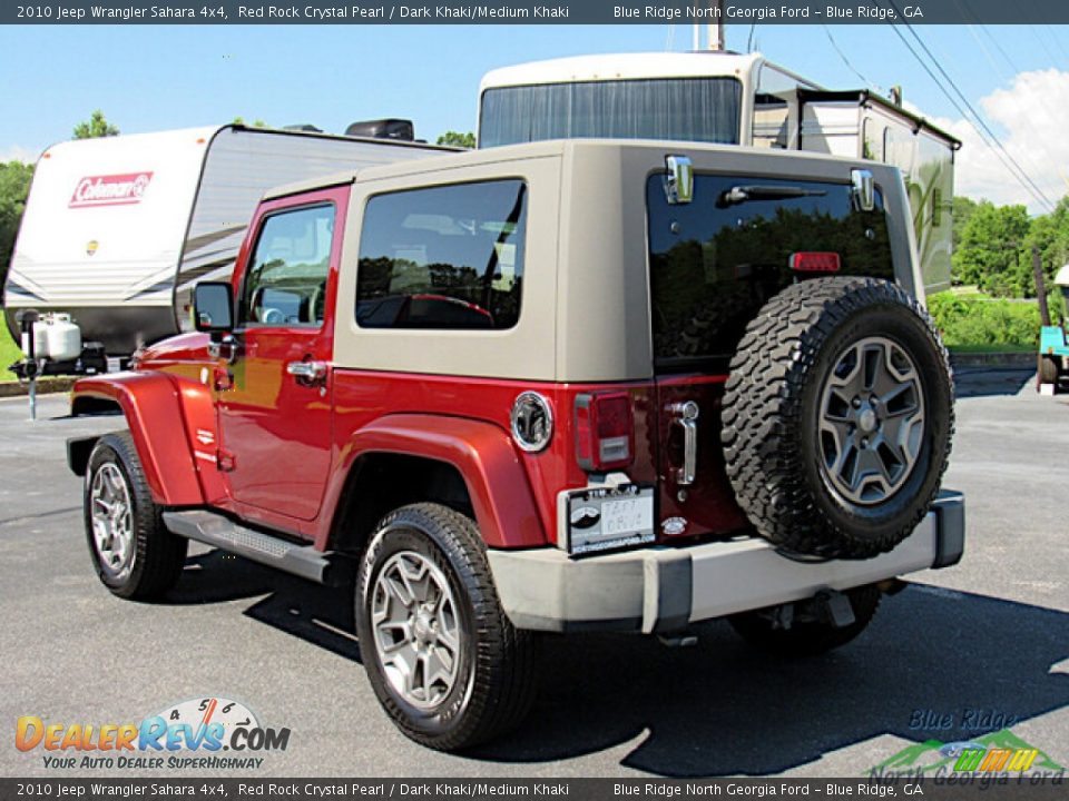 2010 Jeep Wrangler Sahara 4x4 Red Rock Crystal Pearl / Dark Khaki/Medium Khaki Photo #3