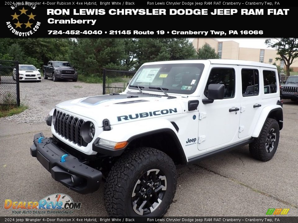 2024 Jeep Wrangler 4-Door Rubicon X 4xe Hybrid Bright White / Black Photo #1