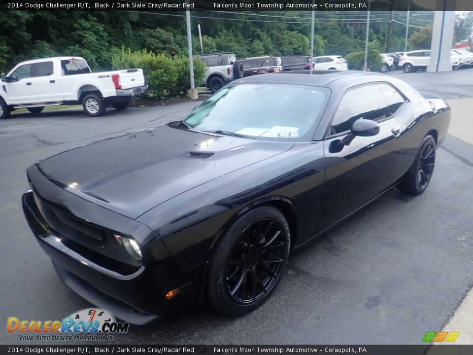 2014 Dodge Challenger R/T Black / Dark Slate Gray/Radar Red Photo #8