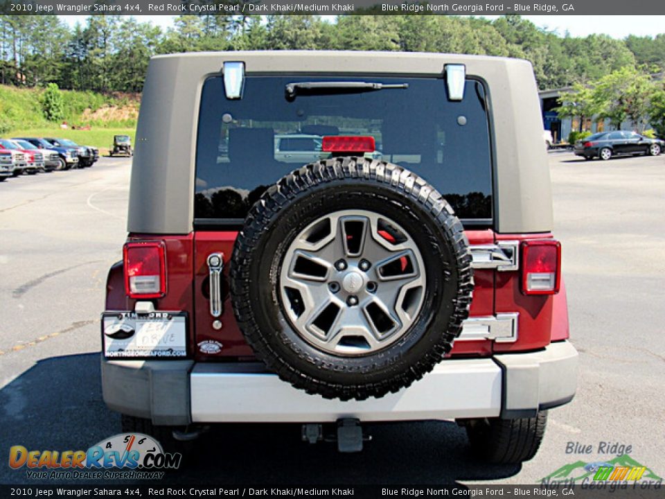 2010 Jeep Wrangler Sahara 4x4 Red Rock Crystal Pearl / Dark Khaki/Medium Khaki Photo #5