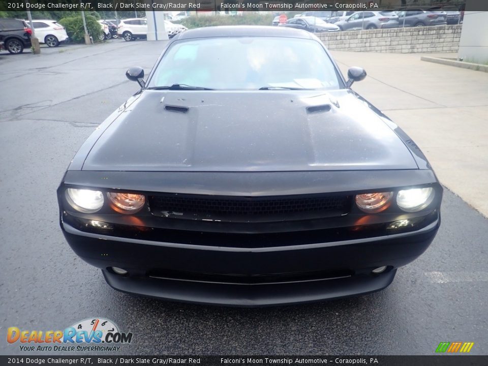 2014 Dodge Challenger R/T Black / Dark Slate Gray/Radar Red Photo #9