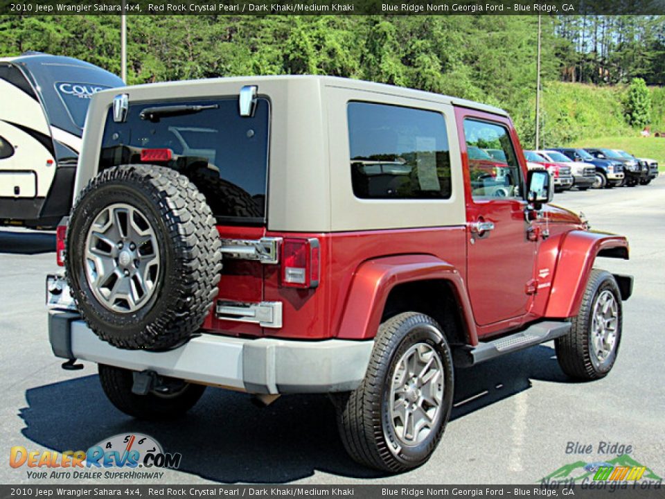 2010 Jeep Wrangler Sahara 4x4 Red Rock Crystal Pearl / Dark Khaki/Medium Khaki Photo #6