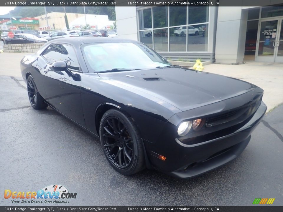 2014 Dodge Challenger R/T Black / Dark Slate Gray/Radar Red Photo #10