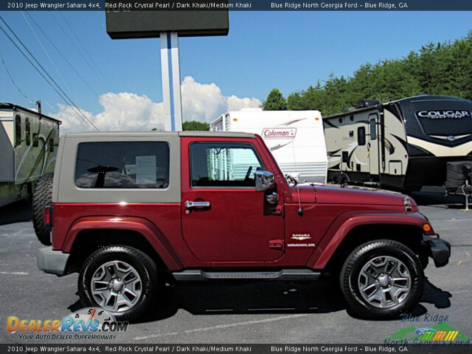 2010 Jeep Wrangler Sahara 4x4 Red Rock Crystal Pearl / Dark Khaki/Medium Khaki Photo #7