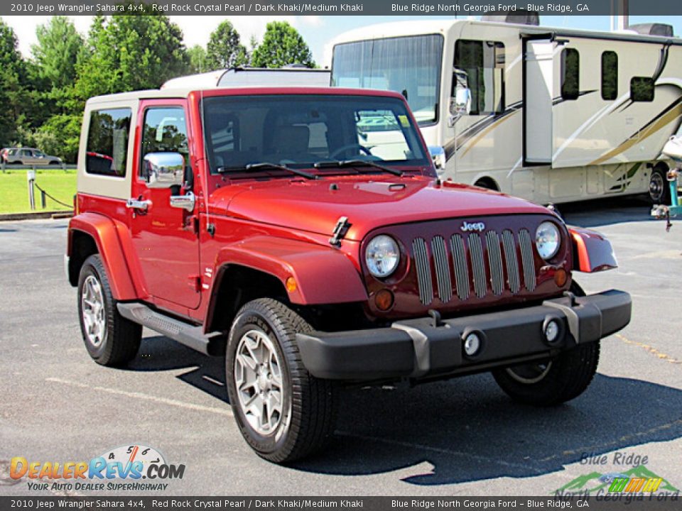 2010 Jeep Wrangler Sahara 4x4 Red Rock Crystal Pearl / Dark Khaki/Medium Khaki Photo #8