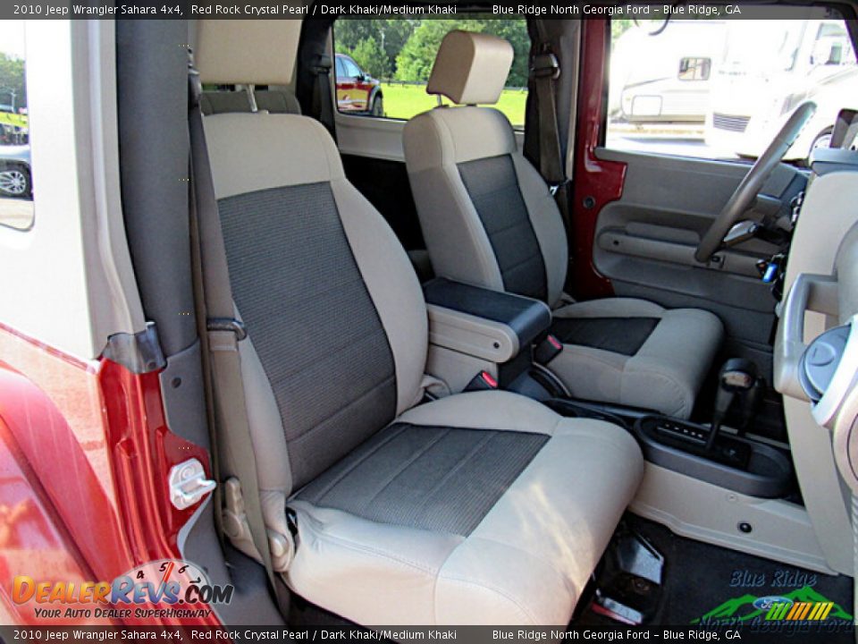 2010 Jeep Wrangler Sahara 4x4 Red Rock Crystal Pearl / Dark Khaki/Medium Khaki Photo #12