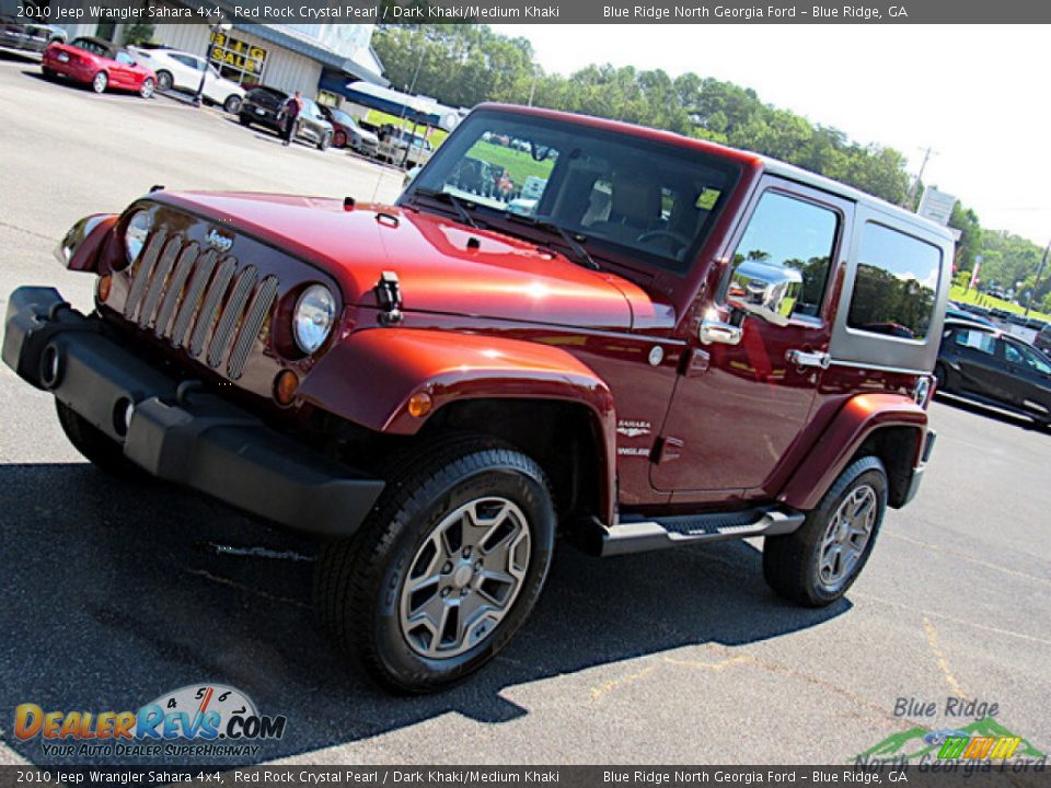 2010 Jeep Wrangler Sahara 4x4 Red Rock Crystal Pearl / Dark Khaki/Medium Khaki Photo #22