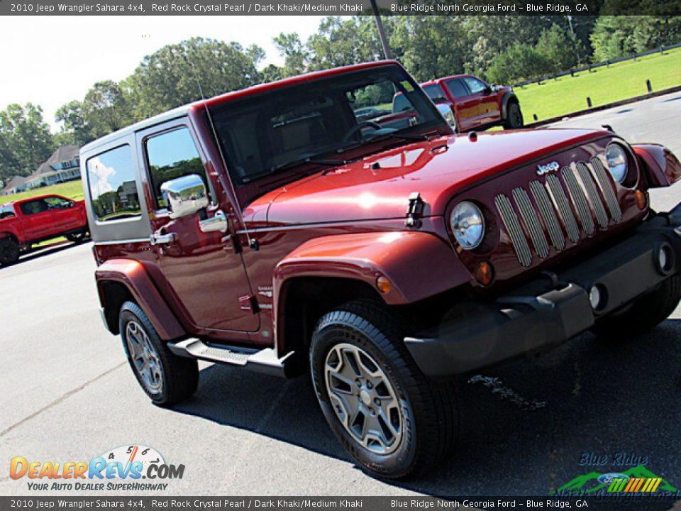 2010 Jeep Wrangler Sahara 4x4 Red Rock Crystal Pearl / Dark Khaki/Medium Khaki Photo #23