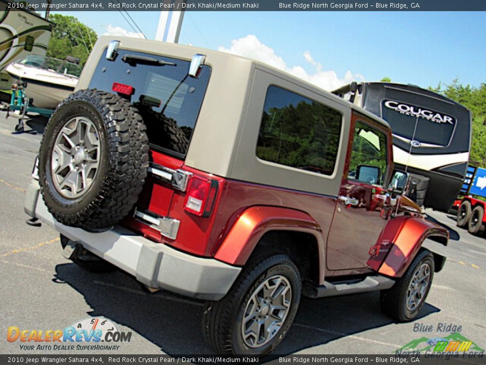 2010 Jeep Wrangler Sahara 4x4 Red Rock Crystal Pearl / Dark Khaki/Medium Khaki Photo #24