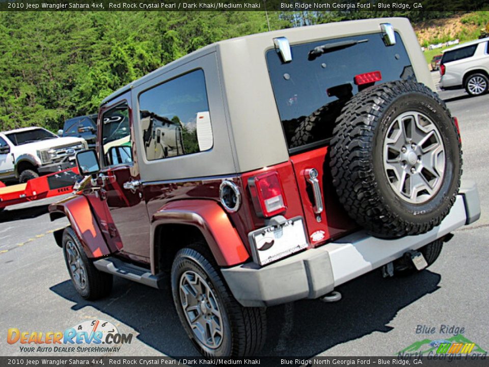 2010 Jeep Wrangler Sahara 4x4 Red Rock Crystal Pearl / Dark Khaki/Medium Khaki Photo #25