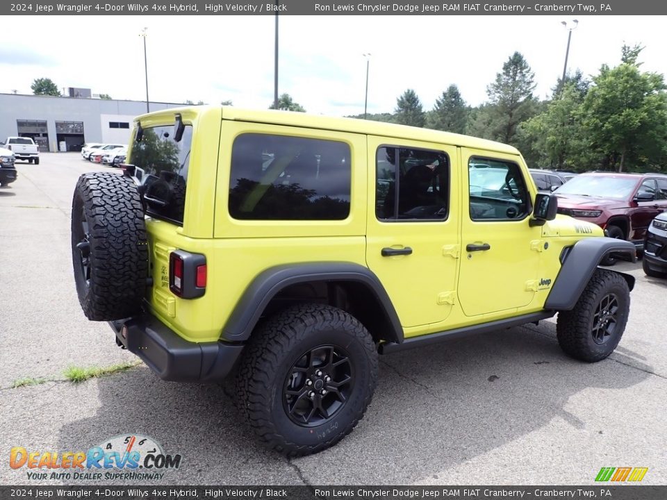 2024 Jeep Wrangler 4-Door Willys 4xe Hybrid High Velocity / Black Photo #5