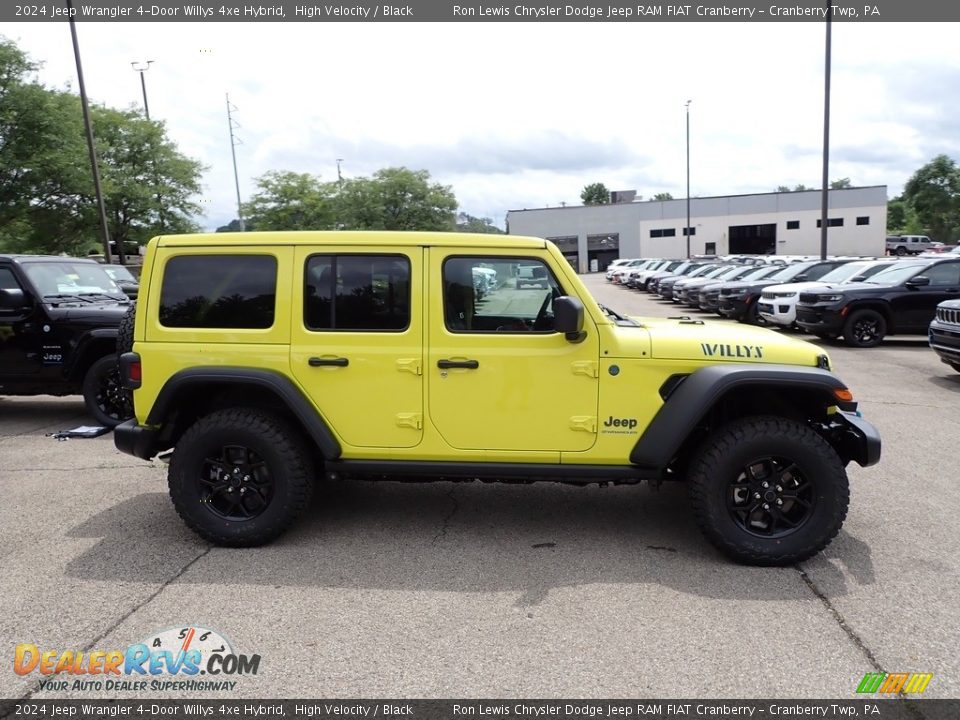 2024 Jeep Wrangler 4-Door Willys 4xe Hybrid High Velocity / Black Photo #6