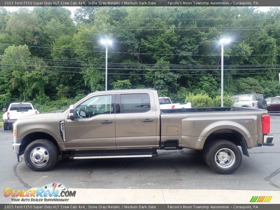 2023 Ford F350 Super Duty XLT Crew Cab 4x4 Stone Gray Metallic / Medium Dark Slate Photo #5